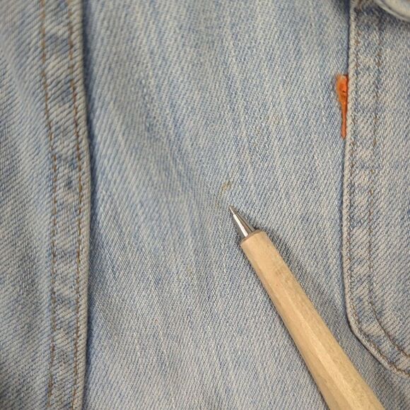 Vintage 70's Levi's Orange Tab Flare/Bootcut Light Wash Jeans Slash Pocket - Picture 6 of 13